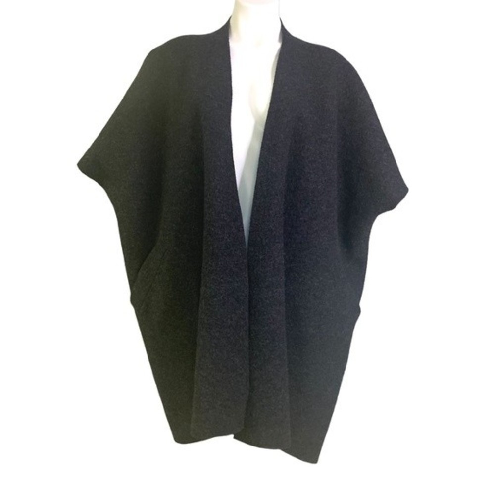 FABRIZIO SOFIA WOOL SHORT SLEEVE WRAP SIZE 44 MADE IN ITALY